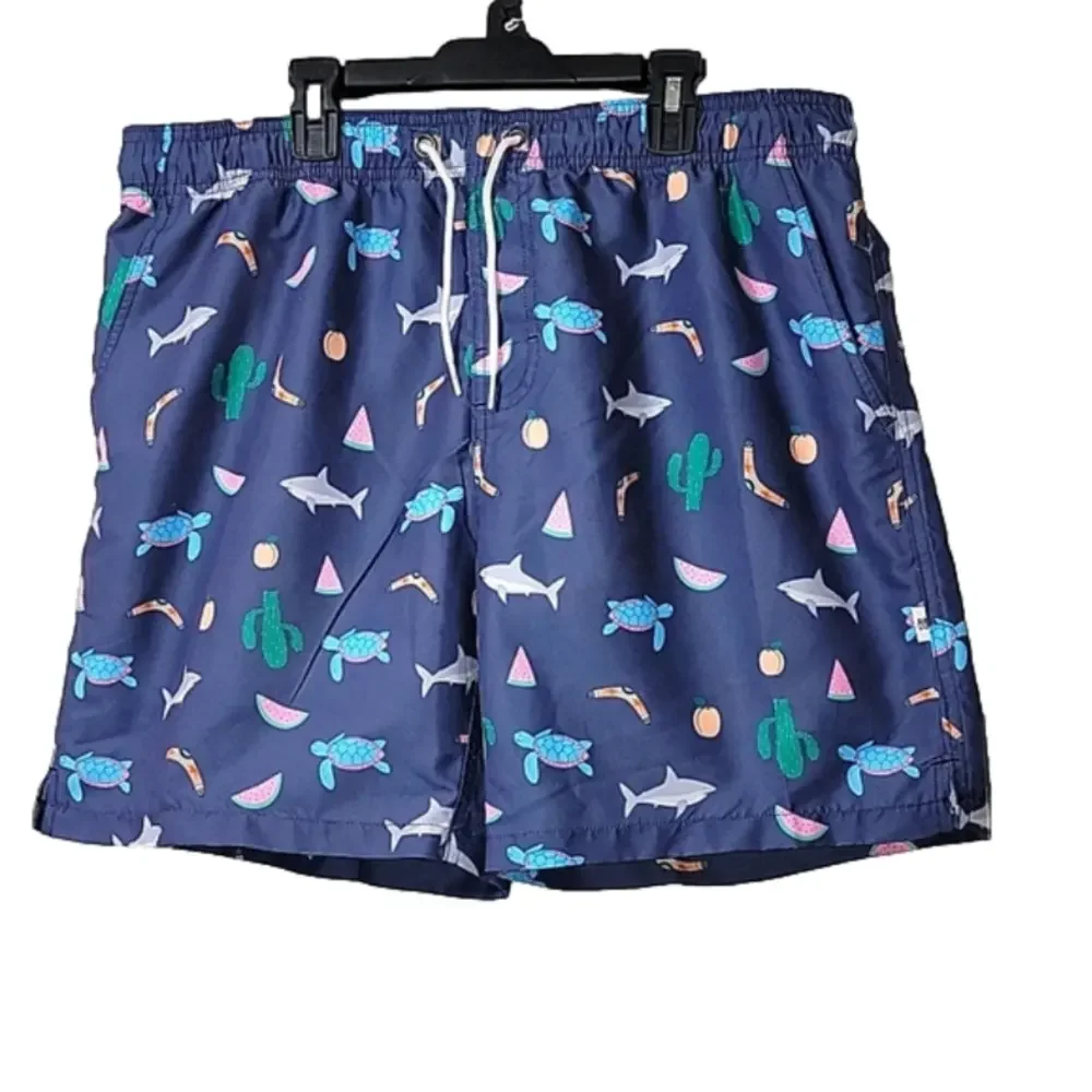 BONDI BEAMERS SWIM TRUNKS XL Aussie, sharks, turtles - Picture 1 of 4